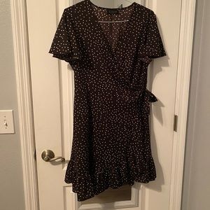 Black and White Mid-Length Wrap/Sundress